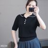 Áo A34 len có cổ style Hàn A6234 / ĐEN