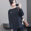 Áo thun A24 phom rộng dài tay style Nhật A6224 / ĐEN