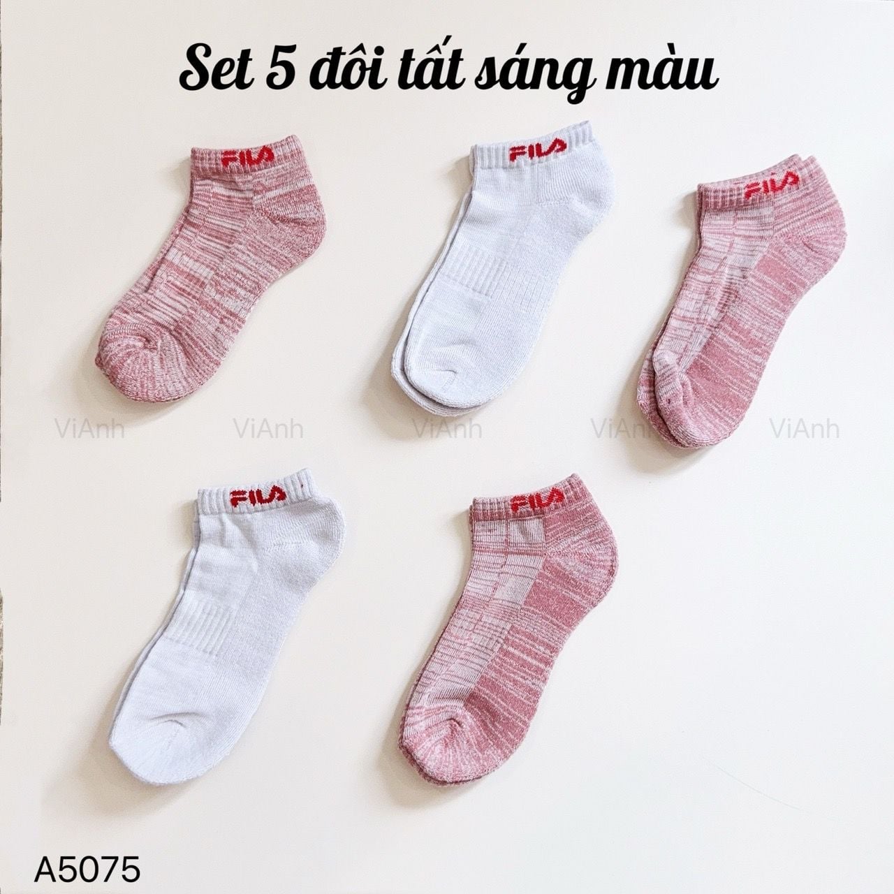 SET 5 đôi tất FI-LA S75 / SÁNG MÀU  - MÀU NGẪU NHIÊN