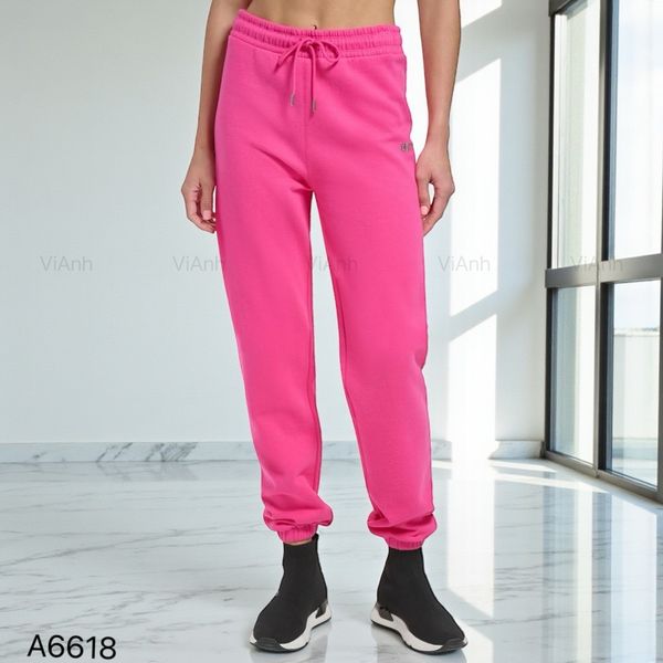 Quần nỉ K18 gấu chun style US UK / HỒNG ĐẬM