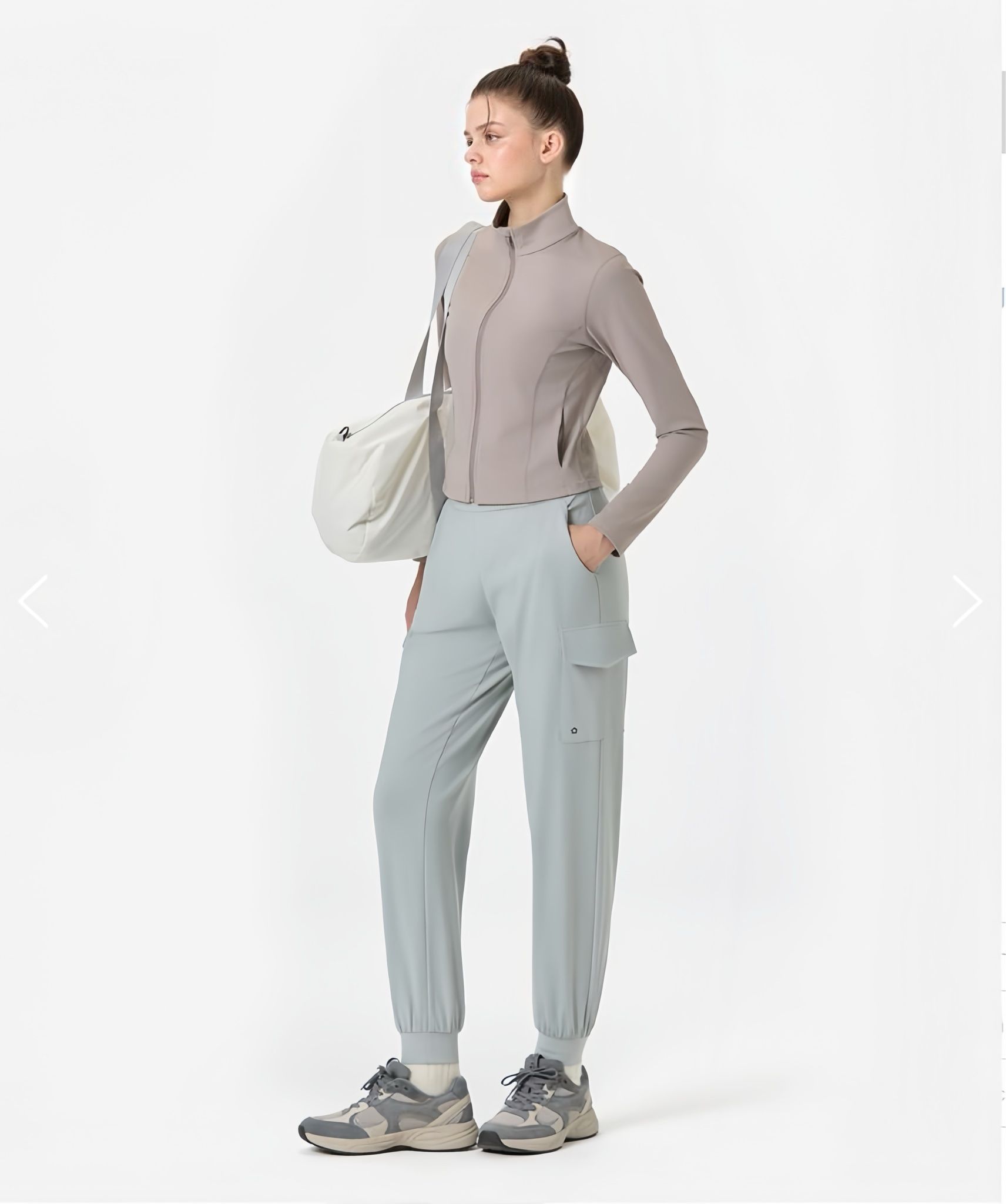 Quần dài bo gấu jogger style Hàn / Size: S / XÁM XANH