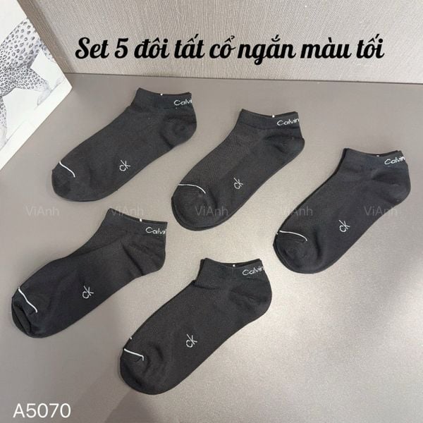 Set 5 đôi tất cổ ngắn C/ / MÀU TỐI NGẪU NHIÊN ( R36 )