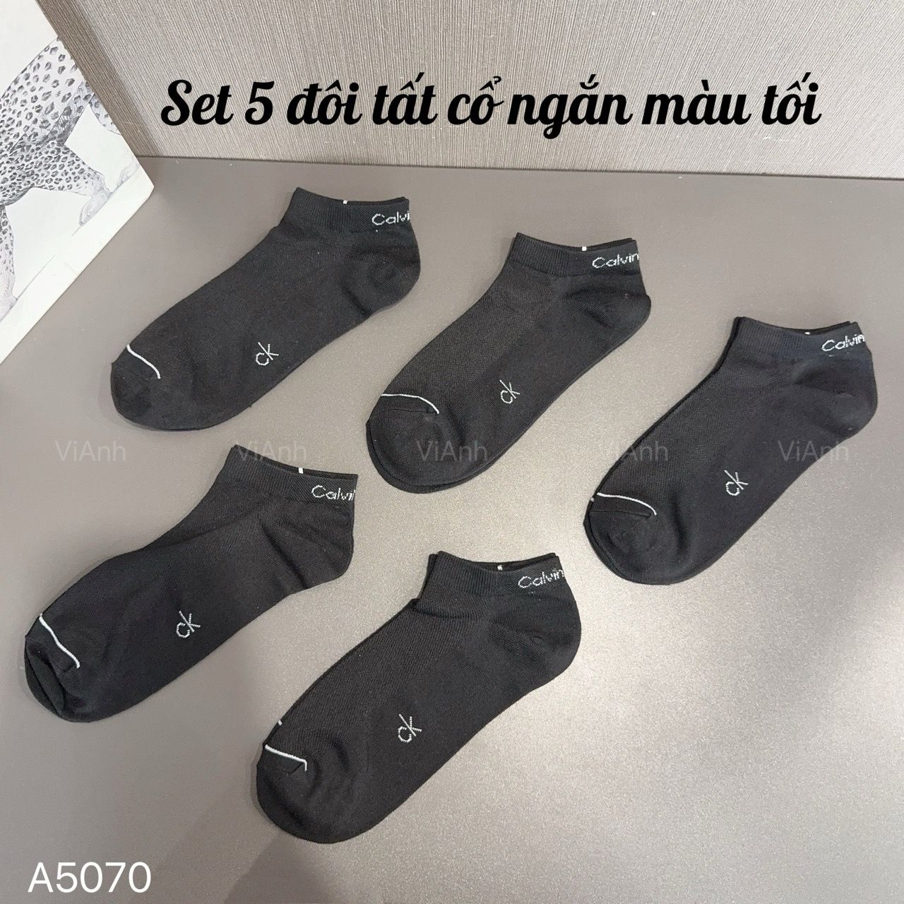 Set 5 đôi tất cổ ngắn C/ / MÀU TỐI NGẪU NHIÊN ( R36 )