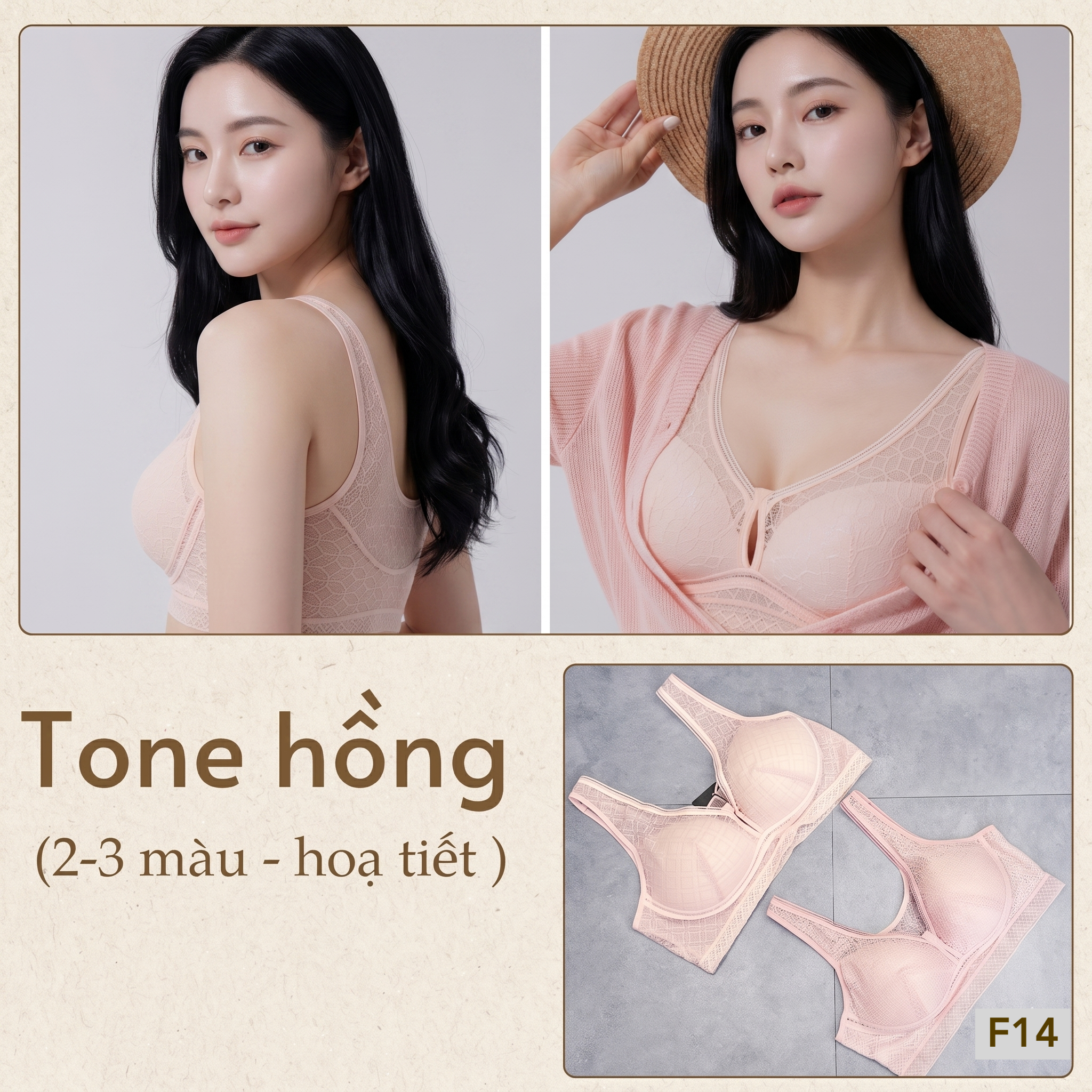 Áo lót ren style Hàn F11 F12 F14 F15 F16 / ( 2-3 tone )