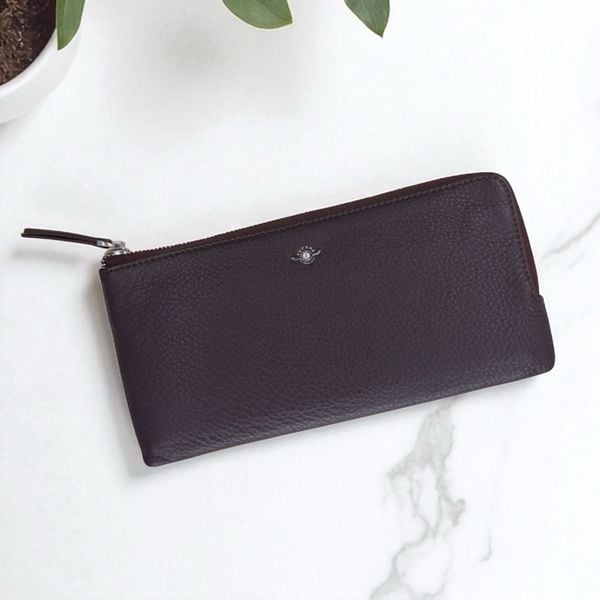 Ví dài da thật B111 / 21x11 / NÂU