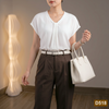 Áo kiểu ngắn tay style Nhật / D518 trắng , D519 Be