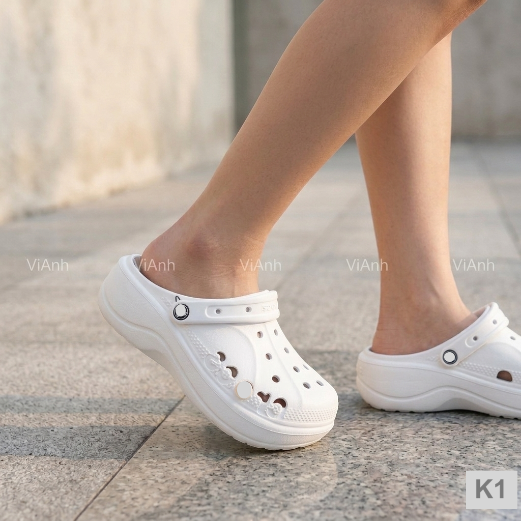 Dép K1 sục chữ bên CR Eva / TRẮNG