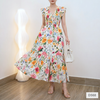 Đầm váy hoa thun sau style US UK / TRẮNG HT HOA