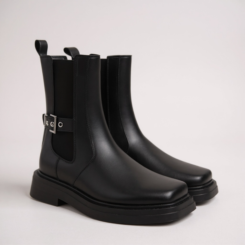 Giày boot style US UK / Size: 38 / ĐEN