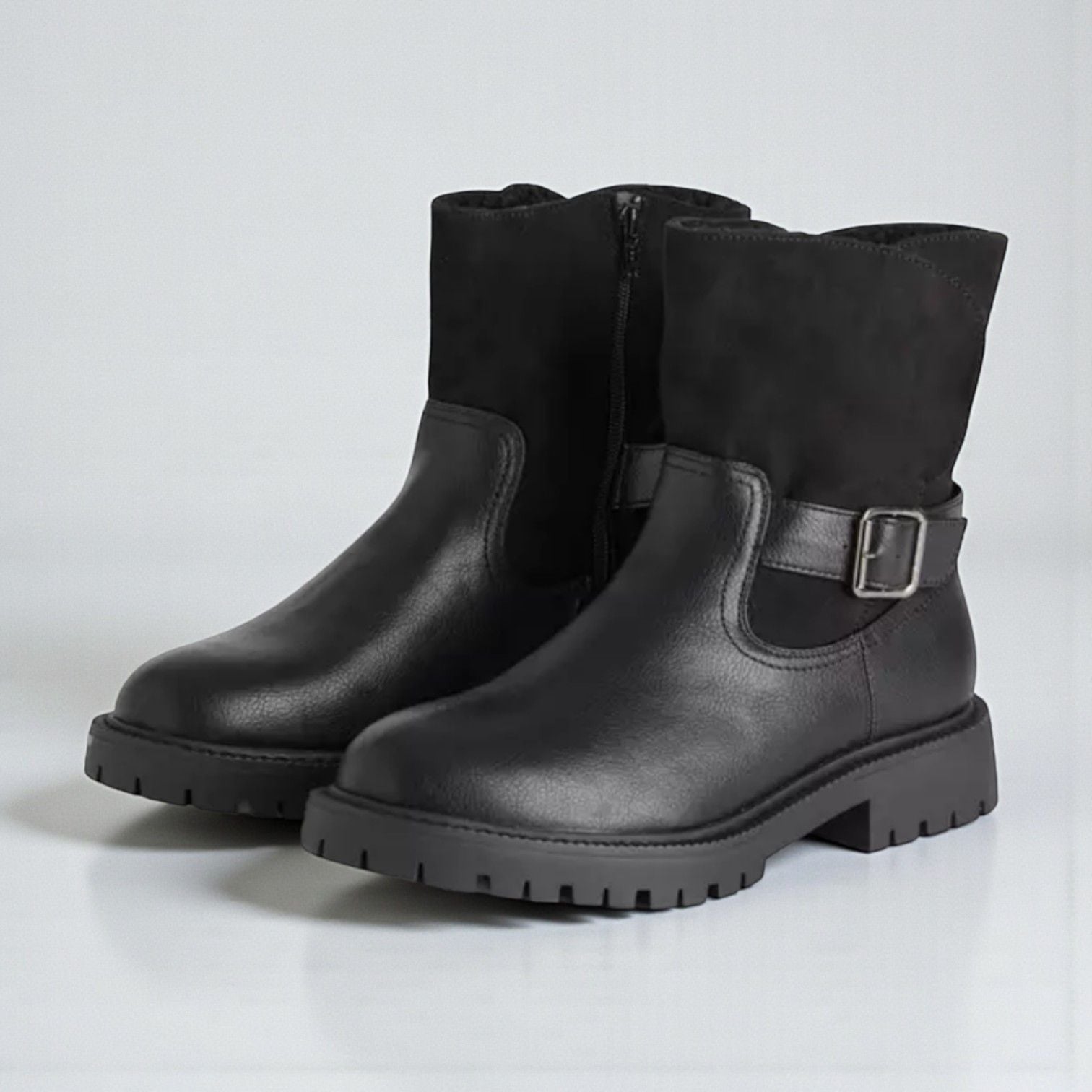 Giày boot style US UK / Size: 38 / ĐEN