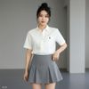 Áo sơ mi ngắn tay style Hàn H128 / TRẮNG