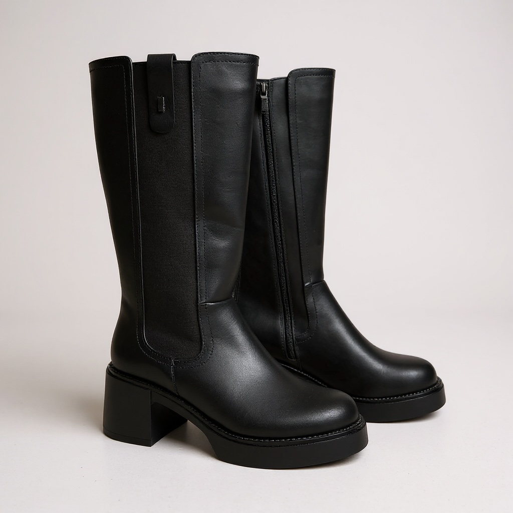 Giày boot style US UK / Size: 37 / ĐEN