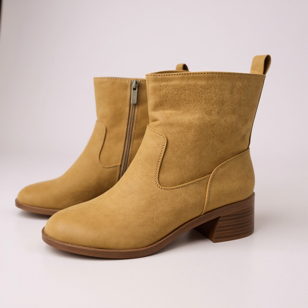 Giày boot style US UK / Size: 36 / NÂU BE