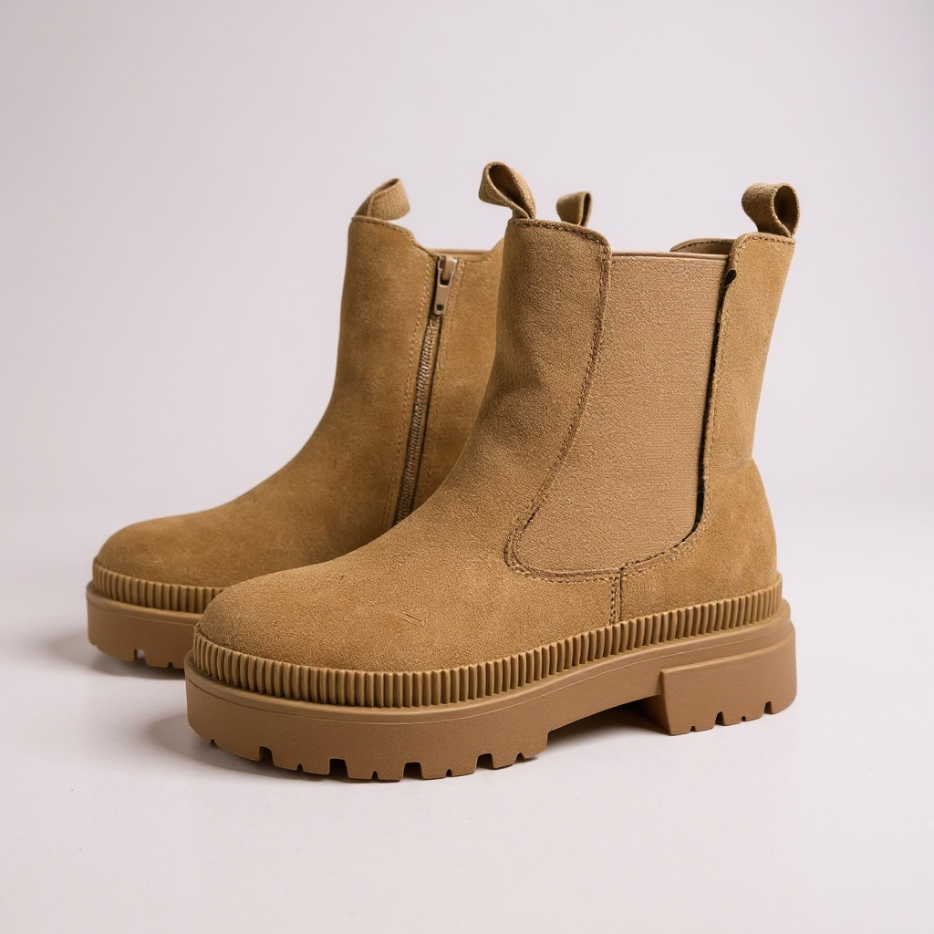 Giày boot style US UK / Size: 37 / NÂU