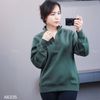 Áo A5 sweater có khoá kéo cổ xuất Âu A6335 /  XANH LÁ