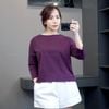 Áo thun tay lửng dáng vừa style Nhật / Rêu D2 / Xanh nhạt D4 / Trắng D5 / Navy D6 / Đen D7