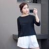 Áo thun tay lửng dáng vừa style Nhật / Rêu D2 / Xanh nhạt D4 / Trắng D5 / Navy D6 / Đen D7