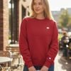 Áo sweater nỉ thêu logo ngực style US UK / đen - hồng - đỏ - xanh dương