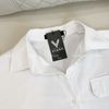Áo E126 sơmi dài tay  linen kiểu Hàn A5923 / TRẮNG