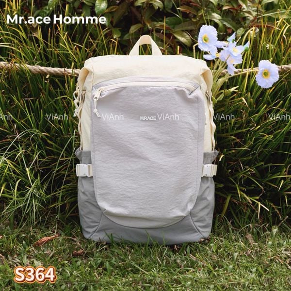 Balo Mr Ace / 29x44 / TRẮNG PHỐI XÁM