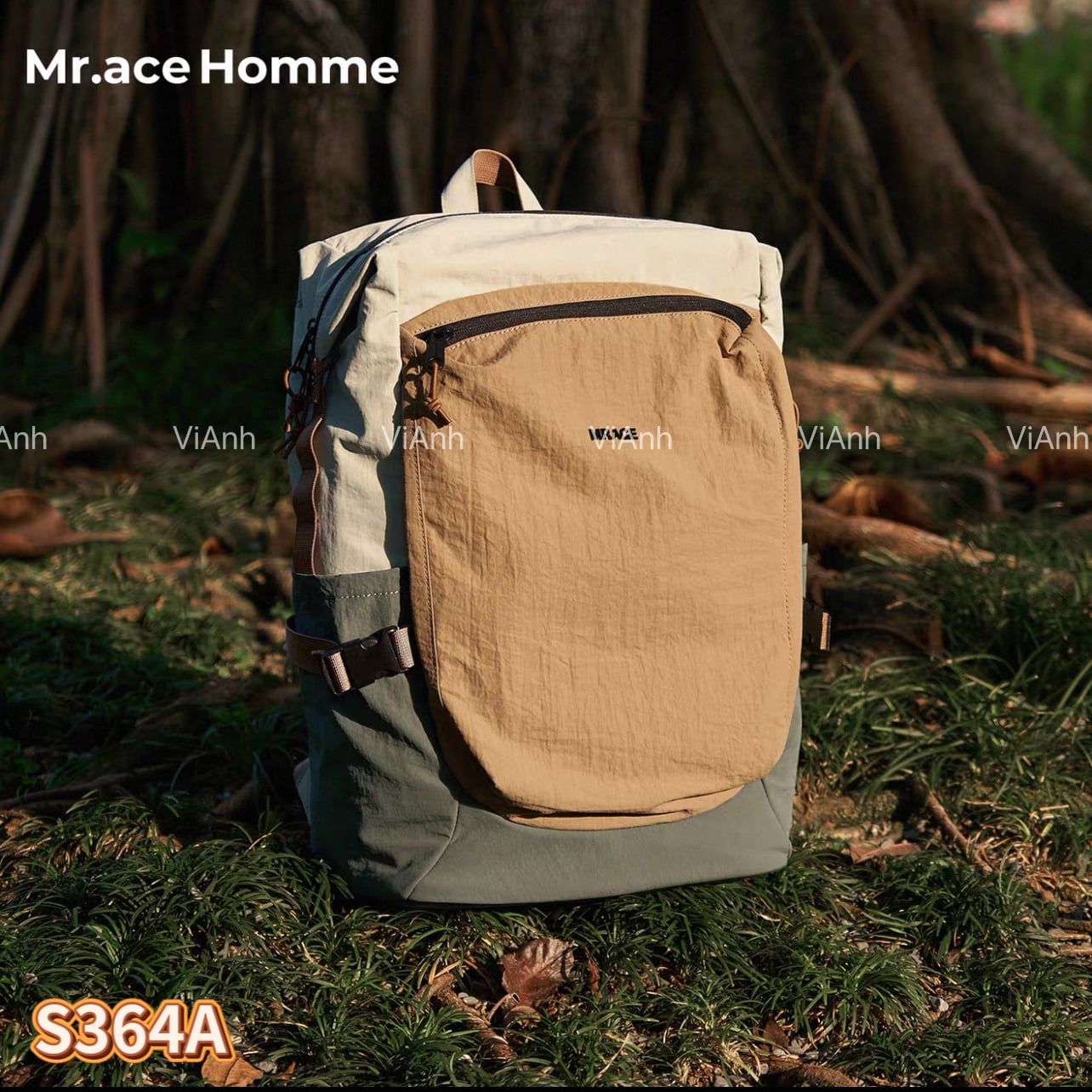 Balo Mr Ace / 29x44 / XANH PHỐI NÂU