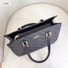 Túi A796D xách HC totebag phom chữ nhật đen họa tiết chữ KĐC TX5699 / 31 x 26