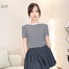 Áo thun ngắn tay cổ thuyền style US / D77 D78 D79 D80