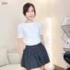 Áo thun ngắn tay cổ thuyền style US / D81 D82 D83 D84 D85 D86