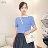 Áo thun ngắn tay cổ thuyền style US / D77 D78 D79 D80