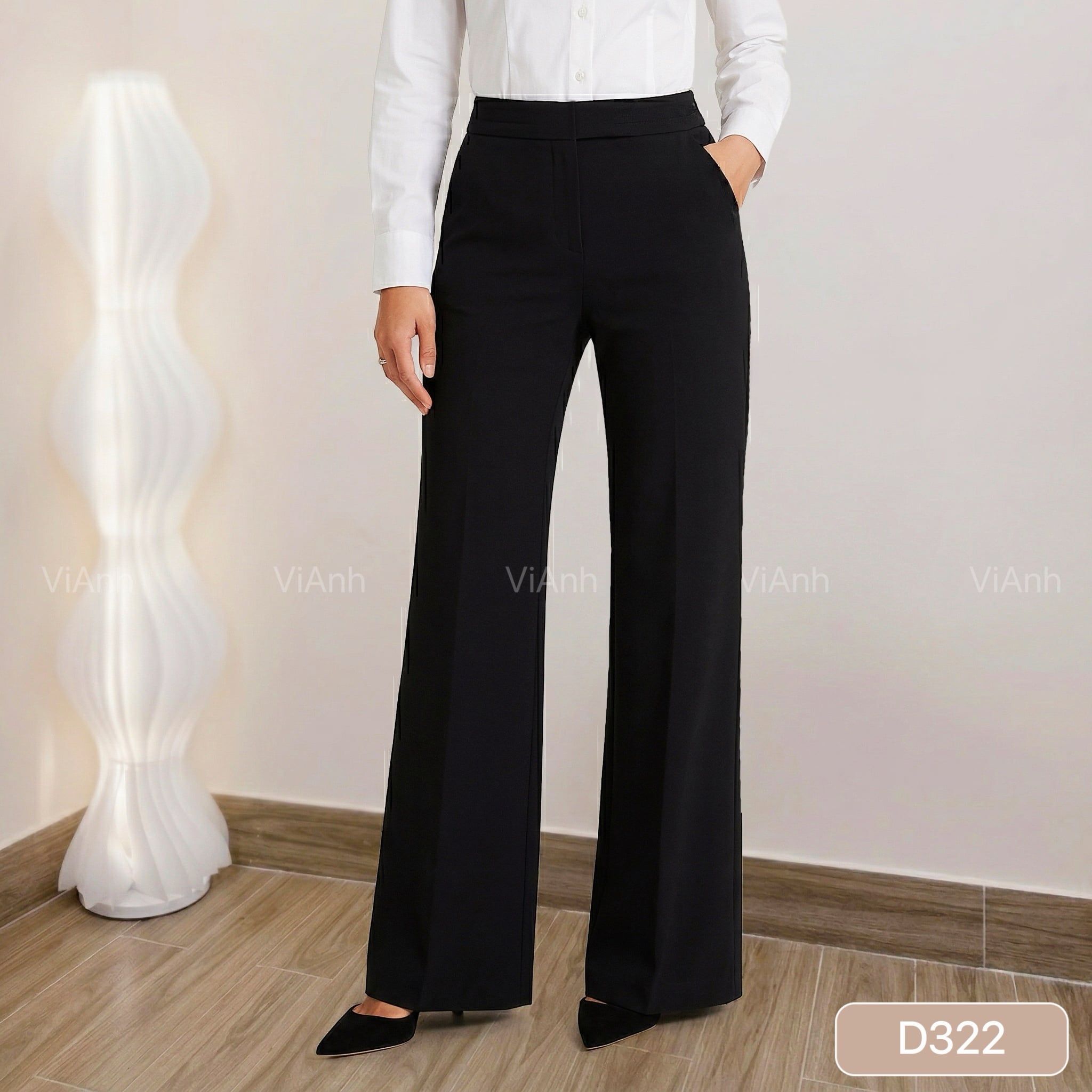 Quần dài nữ ống rộng Âu Mỹ