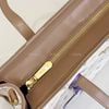Túi xách tote bag phom chữ nhật CĐC, CHR T59 / 25x34 / TRẮNG PHỐI NÂU