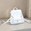 Balo da mềm chần chéo kèm túi nhỏ / miệng 22cm - đáy 25 - cao 28cm  / T60 đen - T60A Trắng