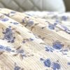 Váy ngắn tay bồng Blu Pepper / TRẮNG HOA XANH