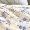 Váy ngắn tay bồng Blu Pepper / TRẮNG HOA XANH