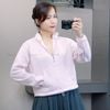 Áo sweater khoá cổ Style Âu Mỹ / E5 hồng - E6 xám