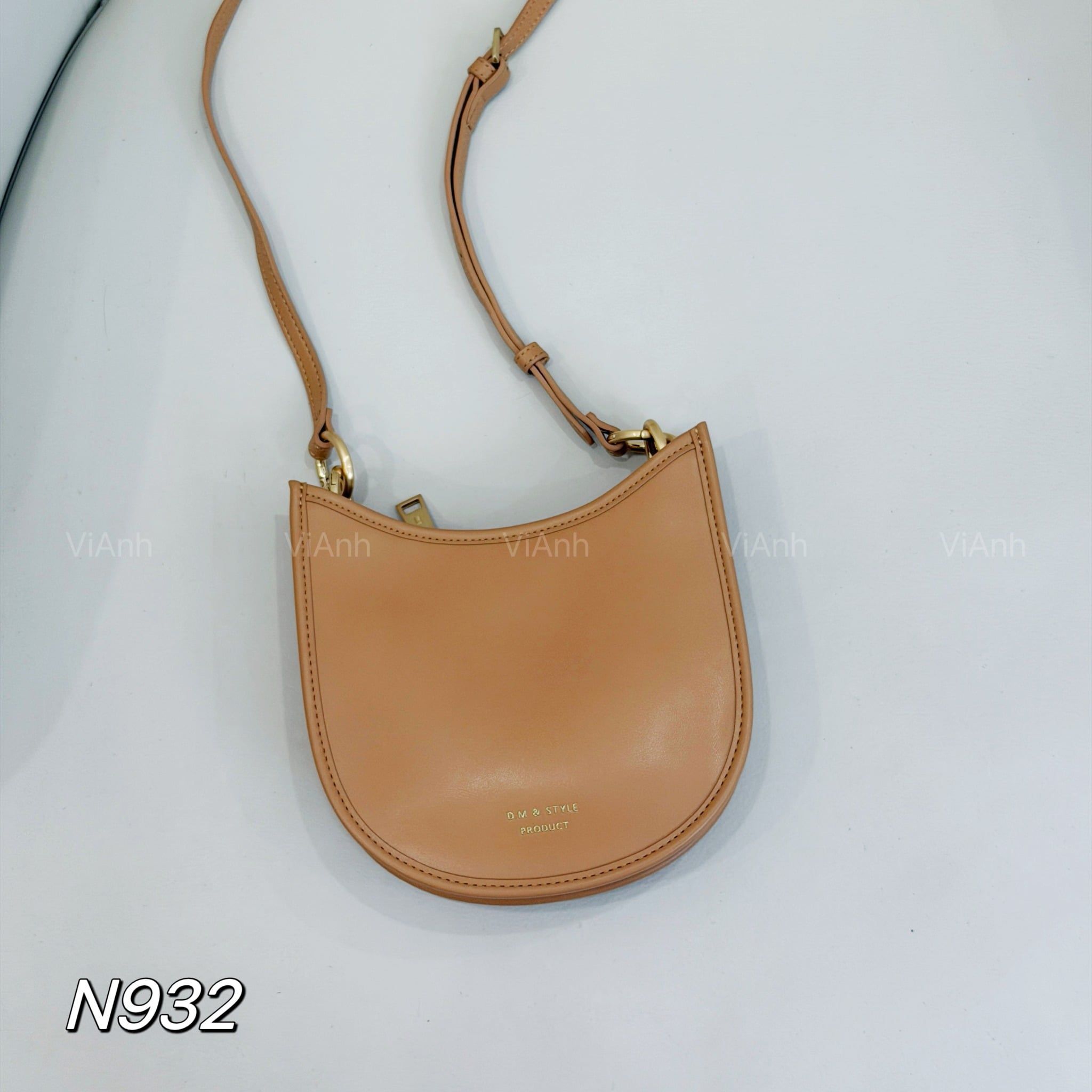 Túi N932 đeo chéo DM&STYLE 2 dây S932 / 19x16 / NÂU