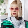 Kính Style Hàn K2 / gọng kim loại / HỒNG