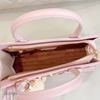 Túi S120 xách tay Happy Heart chữ nhật CĐC,CHR S120/ 24x15 / NÂU KEM - HỒNG