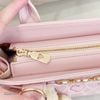 Túi S120 xách tay Happy Heart chữ nhật CĐC,CHR S120/ 24x15 / NÂU KEM - HỒNG