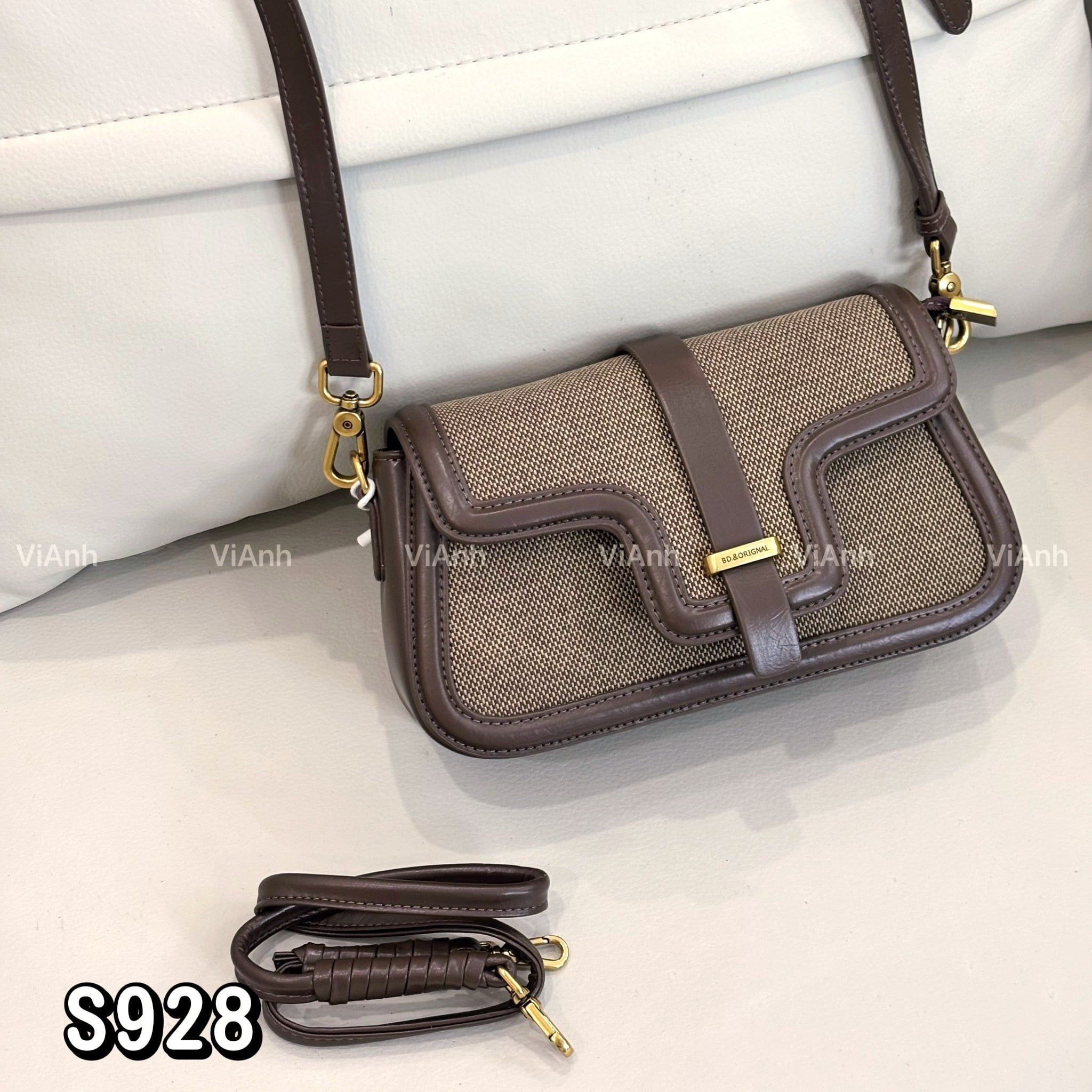 Túi đeo chéo Oinny 2 dây S928 / 22x12 / NÂU
