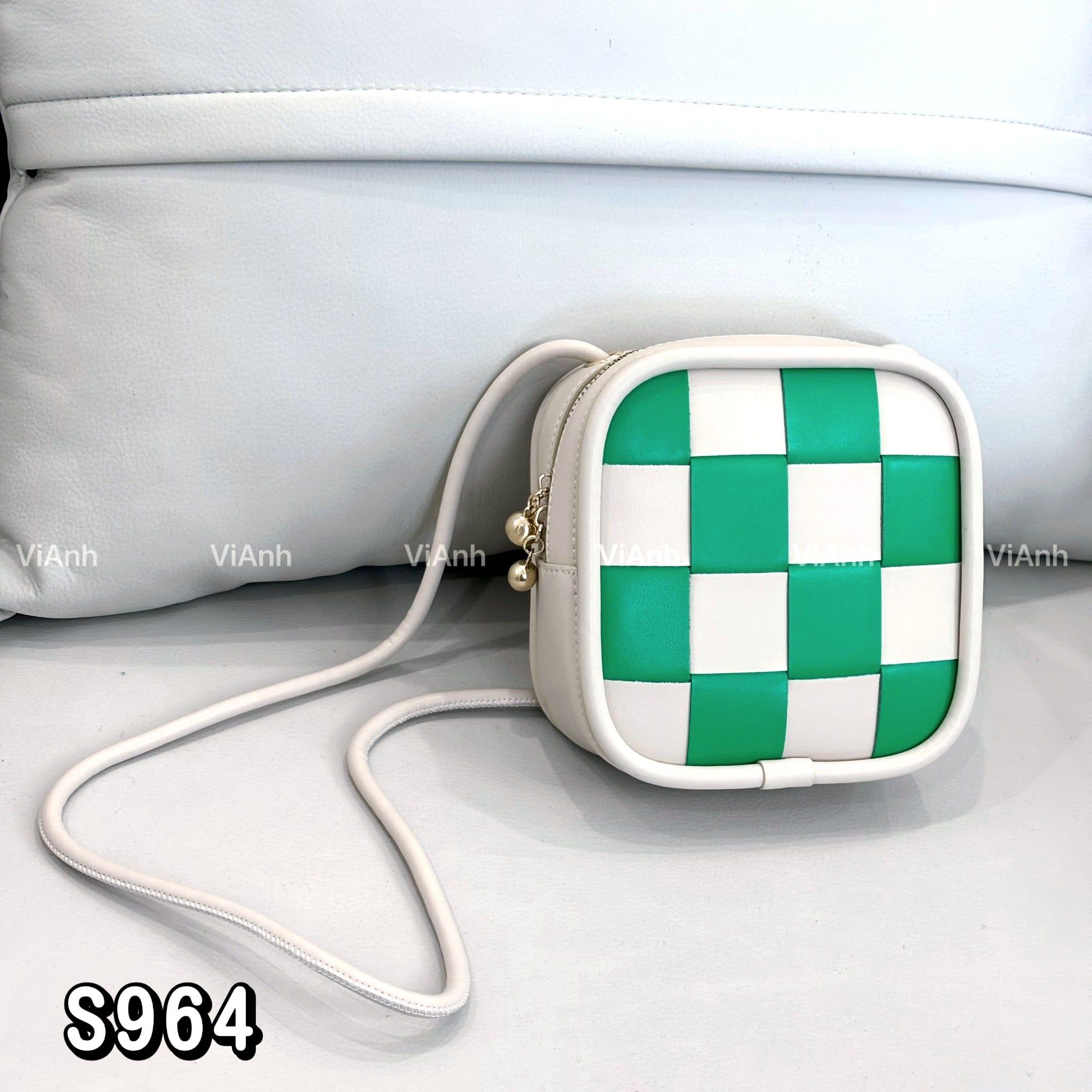 Túi xách tay Oinny đeo chéo S964 / 16x16 / TRẮNG