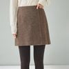 Váy dạ ngắn có lót style Hàn / Nâu T65 - Be kẻ T66