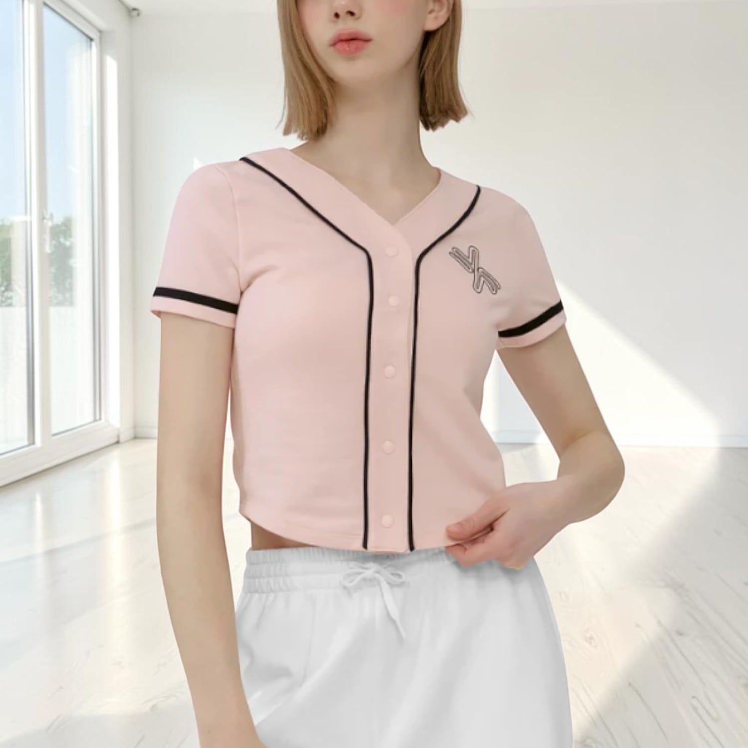 Áo ngắn tay có cúc bấm / F526 F527 F528