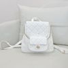 Balo da mềm chần chéo kèm túi nhỏ / miệng 22cm - đáy 25 - cao 28cm  / T60 đen - T60A Trắng
