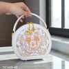 Túi xách TX1409 A27 phom tròn xách tay CĐC / 19x16 / TRẮNG