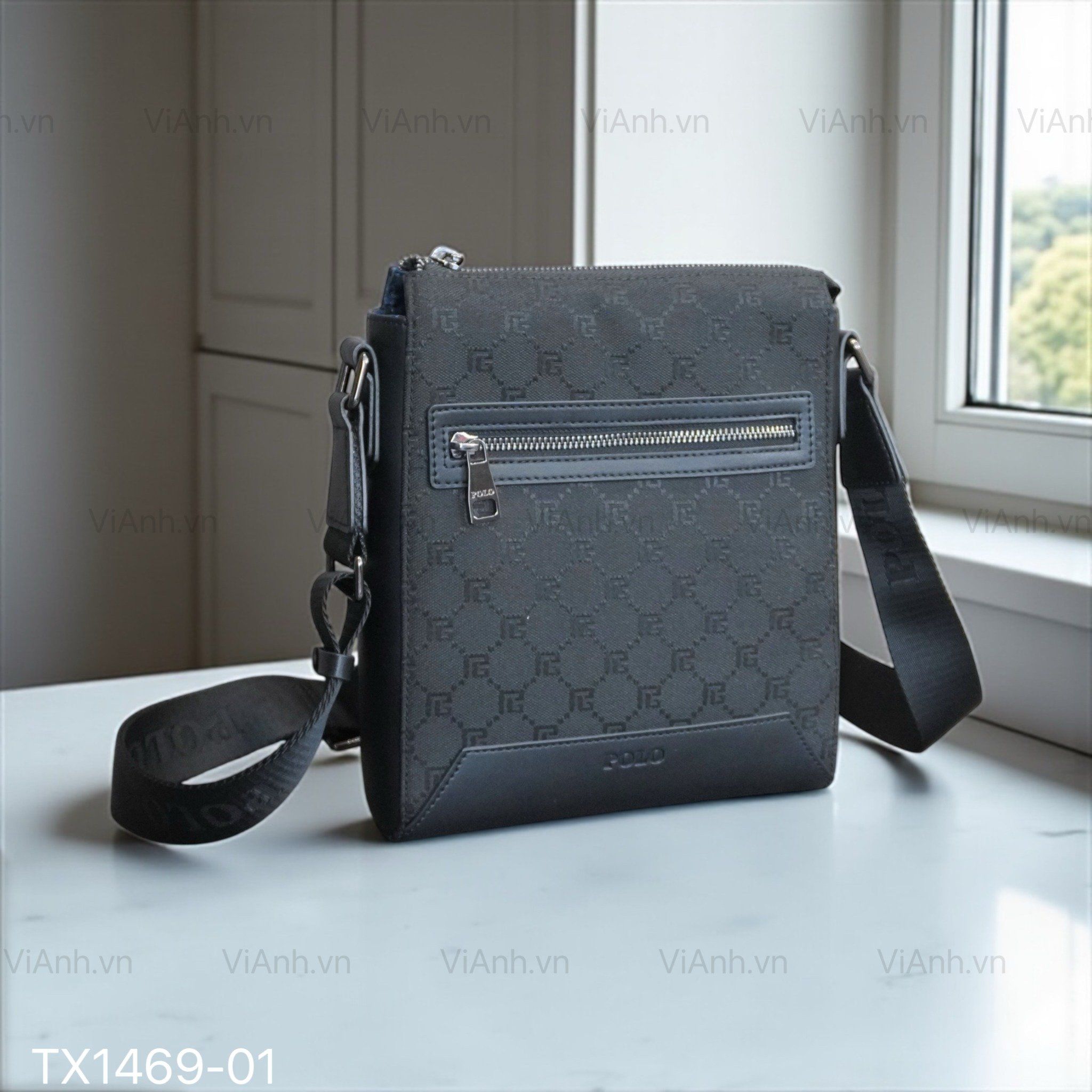 Túi S96 chữ nhật đeo chéo TX1469 / 21x23 / ĐEN