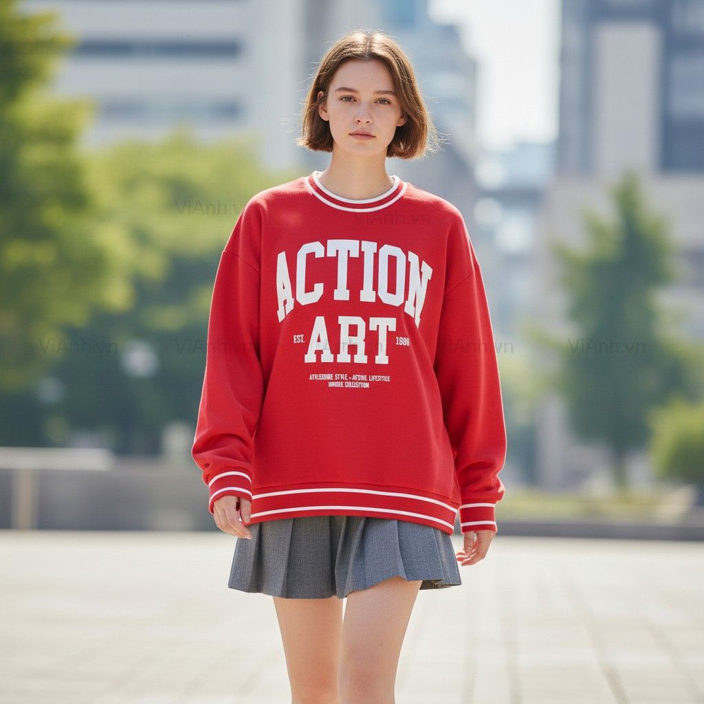 Áo nỉ trẻ em ng lớn A5896 / G6 ĐỎ