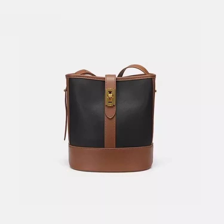 Túi A102 xách da thật 110329 Nucelle 19x22 - Đen