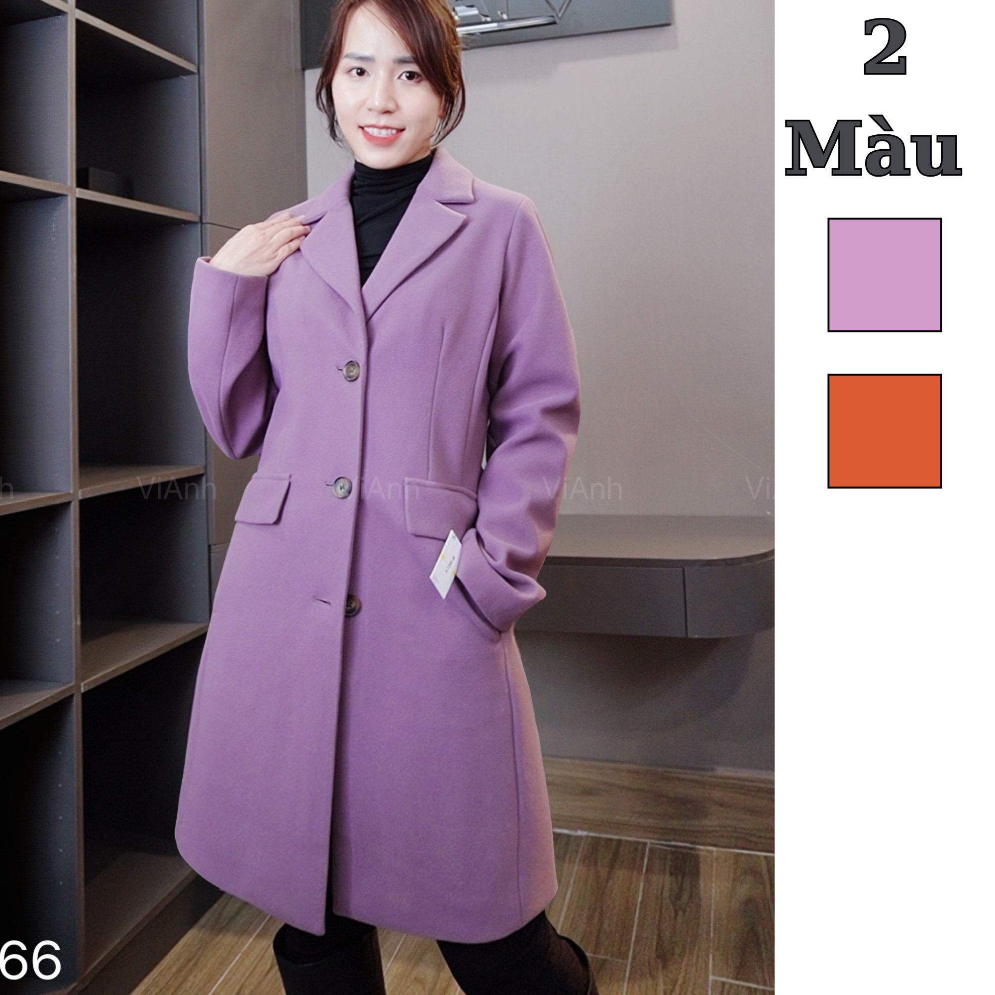 Áo măng tô dạ cài nút style US UK