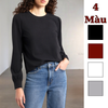Áo thun trơn cổ tròn tay bồng style US UK / Đen C79 - Trắng C80 - Xám C81 - Đỏ C82